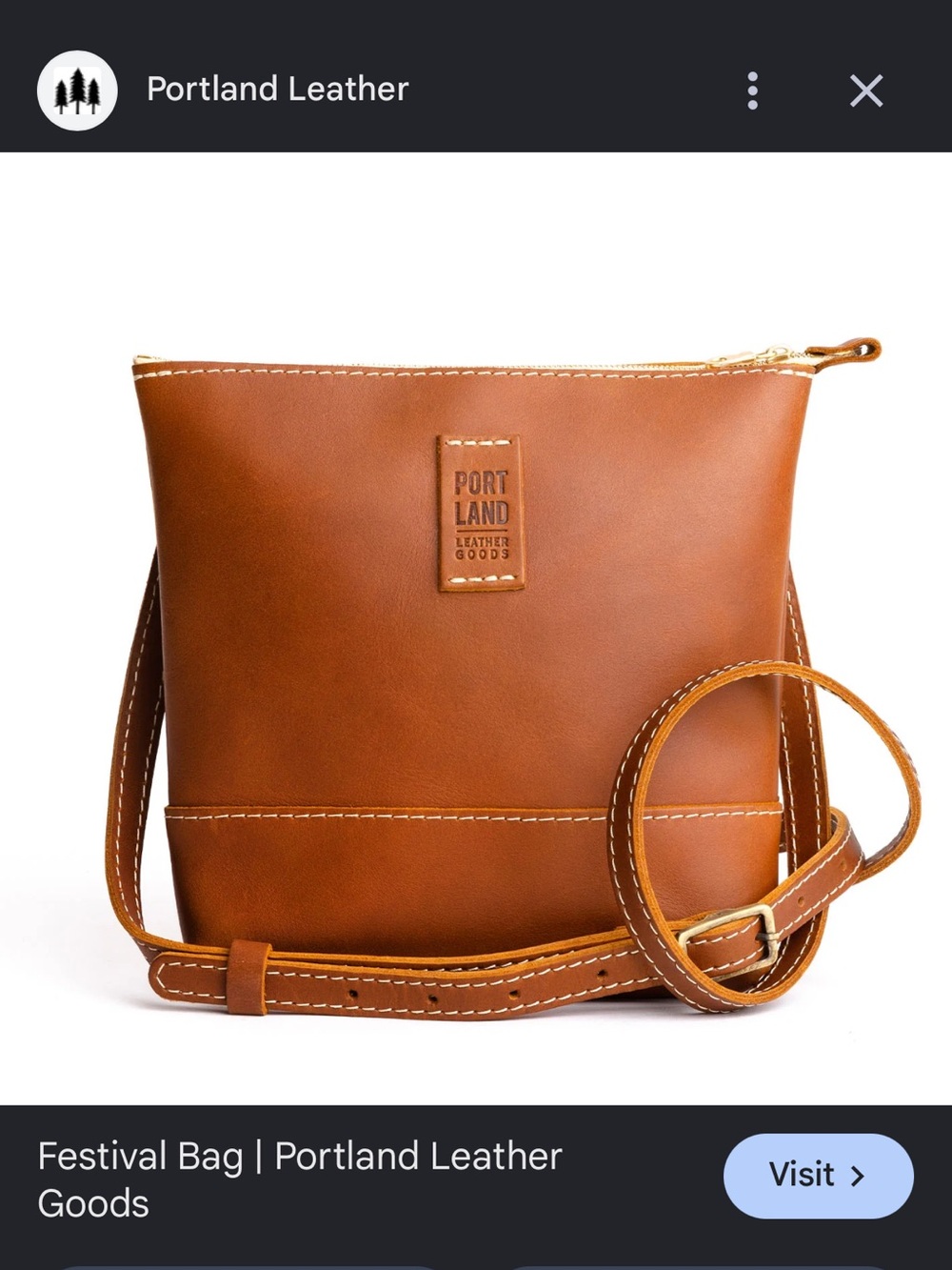 Portland Leather Festival Bag
